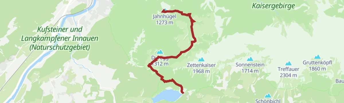 Route map: Vom Brentenjoch (Kaiserlift) zum Hintersteiner See